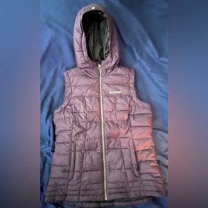 Columbia Winter Puffer Vest Purple Large